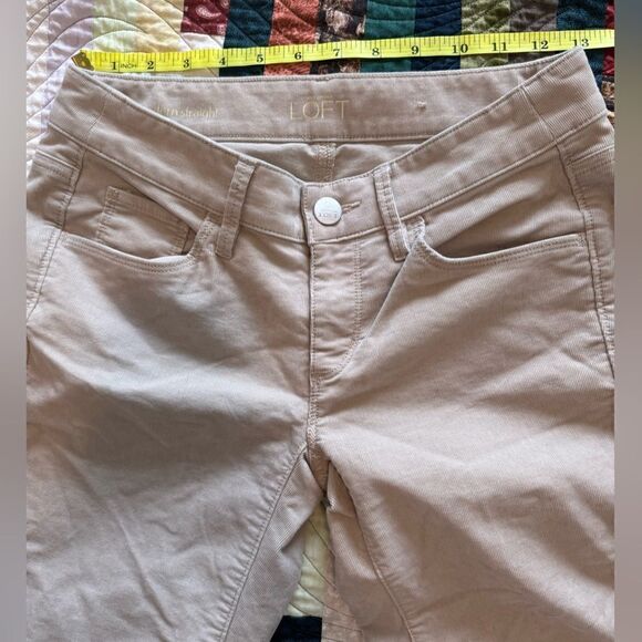 Loft Corduroy Modern Straight Jeans size 00/24 - Picture 7 of 8